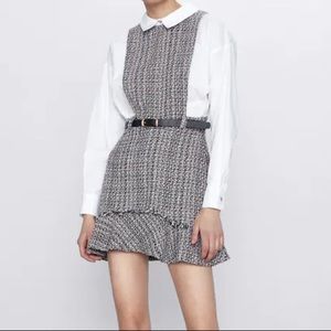 Zara Combined Pinafore Dress